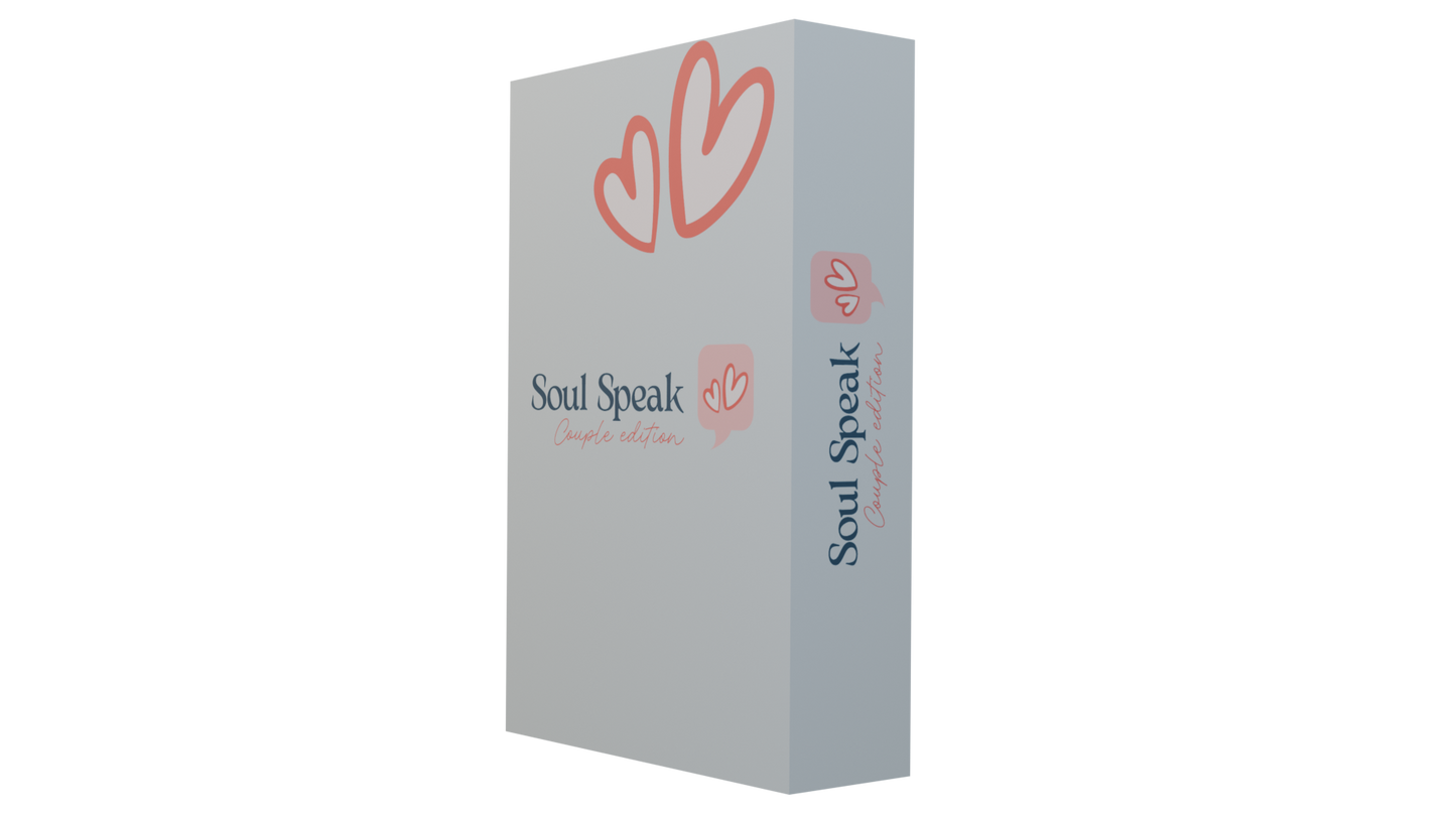 Soul Speak Couples Edition Cards packaging side view on a white background